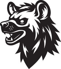 Fototapeta premium Hyena Head Mascot Silhouette isolated on white background