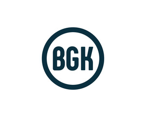 BGK logo design vector template. BGK