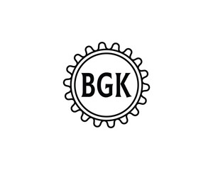 BGK logo design vector template. BGK
