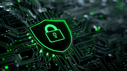 Fototapeta premium internet of things cyber security protection private server database hacker background