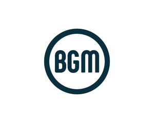 BGM logo design vector template. BGM