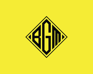 BGM logo design vector template. BGM