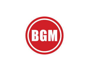 BGM logo design vector template. BGM