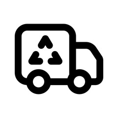 garbage truck line icon