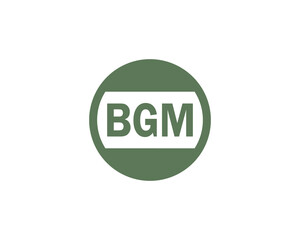 BGM logo design vector template. BGM
