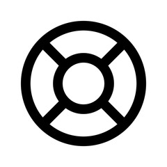 Obraz premium lifebuoy line icon