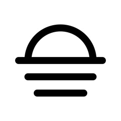 sunset line icon