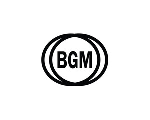 BGM logo design vector template. BGM