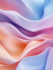 Obraz premium Abstract background with wavy lines in pastel colors creating a soft, flowing design