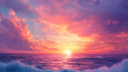 Fototapeta premium beach at sunset