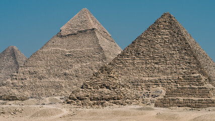 pyramid in the desert in luxor egypt