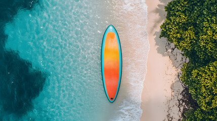 Obraz premium surf board on the beach