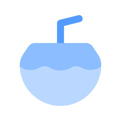 Fototapeta premium coconut water duotone icon