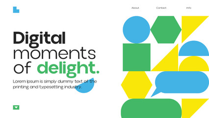 abstract geometric Website Banner design in full vector art work 