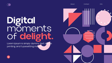 abstract geometric Website Banner design in full vector art work 