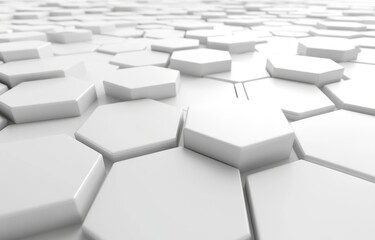 Background texture with hexagonal shapes. Illustration with 3D rendering. Abstract banner with futuristic style.