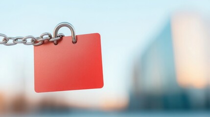 Credit card with a chain and lock, symbolizing the weight of credit card debt .