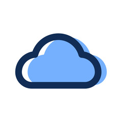cloud filled line icon