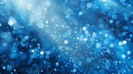 Abstract Blue Bokeh Lights Background