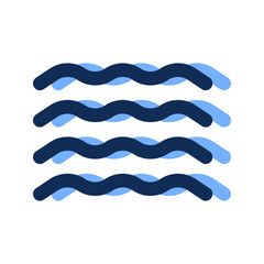 waves filled line icon