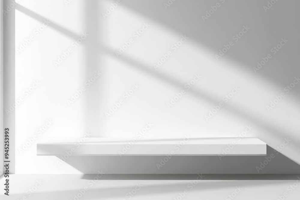 Poster this is a blank white gradient background with a product display. a white backdrop or an empty studi