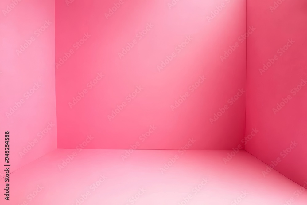 Wall mural background with abstract pink light and gradient backgrounds. a blank room or display to show produc