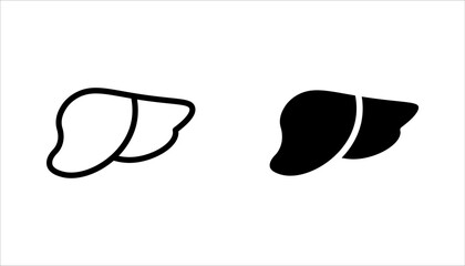 Liver icon set, Symbol for your web site design on white background