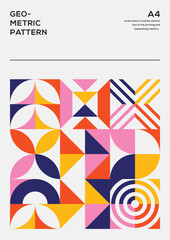 Vibrant Geometric Patterns A Modern Take on Abstract Shapes and Mosaic Art