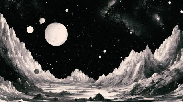 Spece stars universe abctract animation 