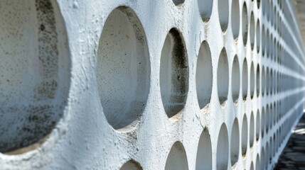 Abstract Perforated Concrete Wall