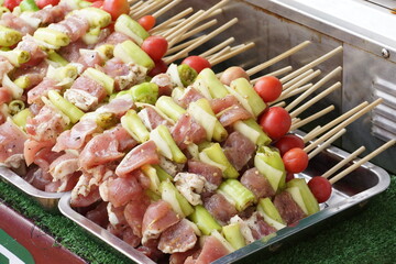 Sticks of Raw BBQ Meat