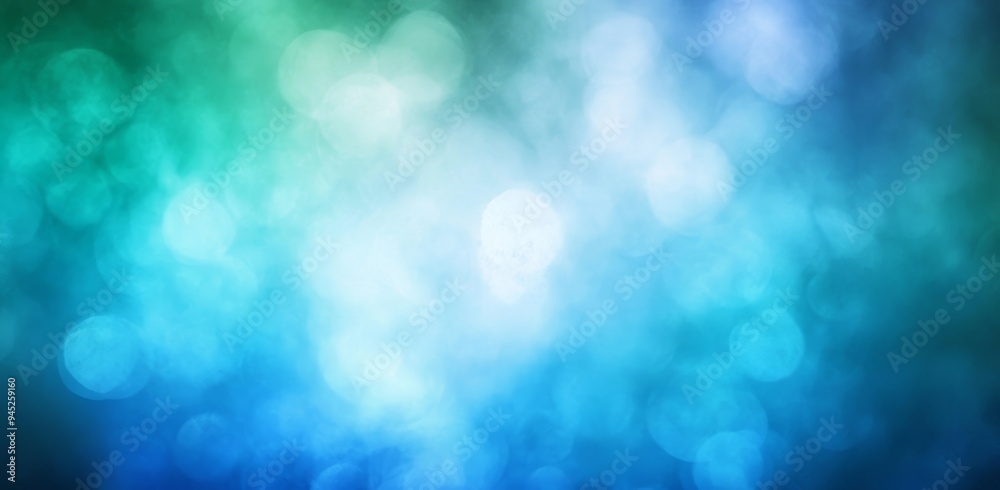 Wall mural grainy gradient cover header design in teal, green, and blue