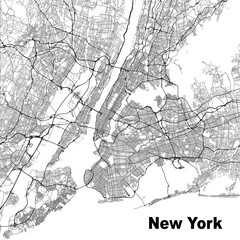 Outline map of new york city