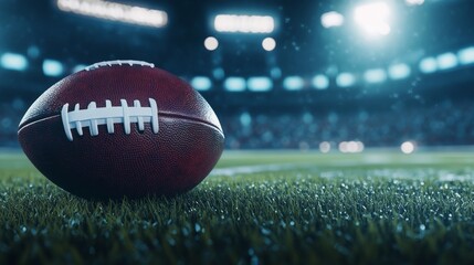 The lights of an American football stadium with a sports background