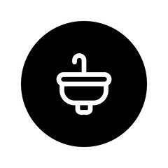 Obraz premium sink line circular icon