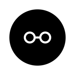 sunglasses line circular icon