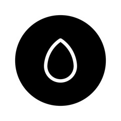 water drop line circular icon