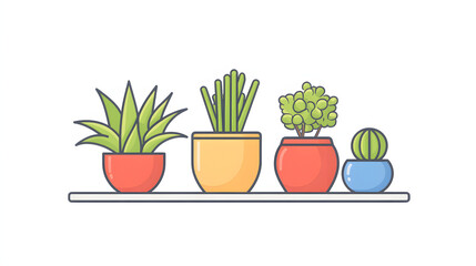 Potted rosemary plant with lush green leaves and purple flowers, isolated on white background