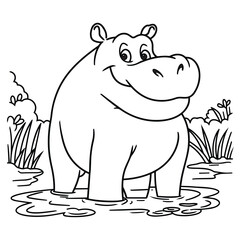 A happy hippotamus