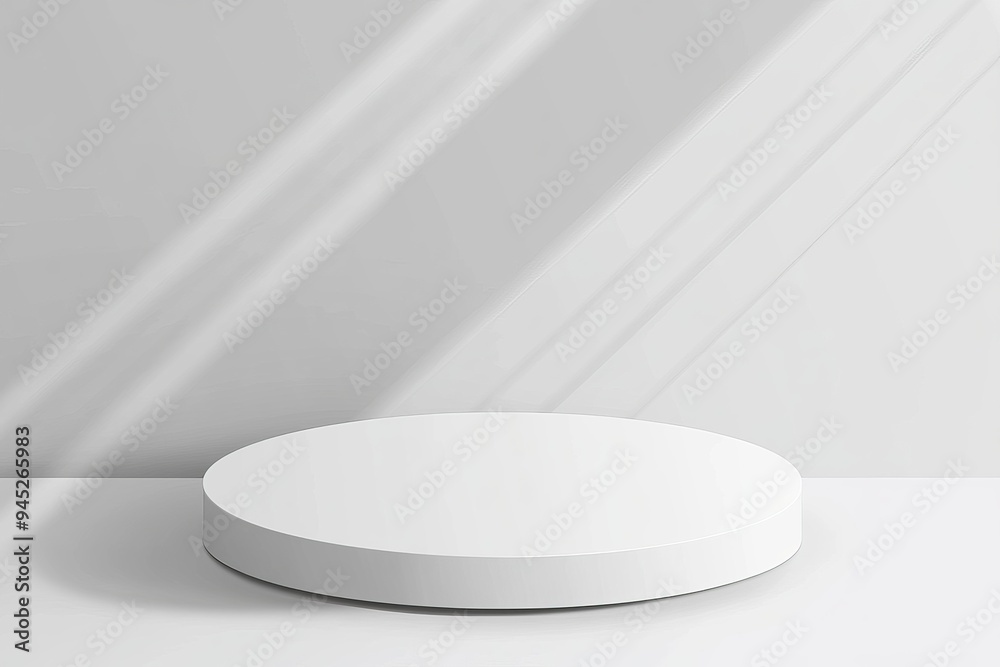 Poster a white gradient background with a product display, whether it is a white backdrop or an empty studi