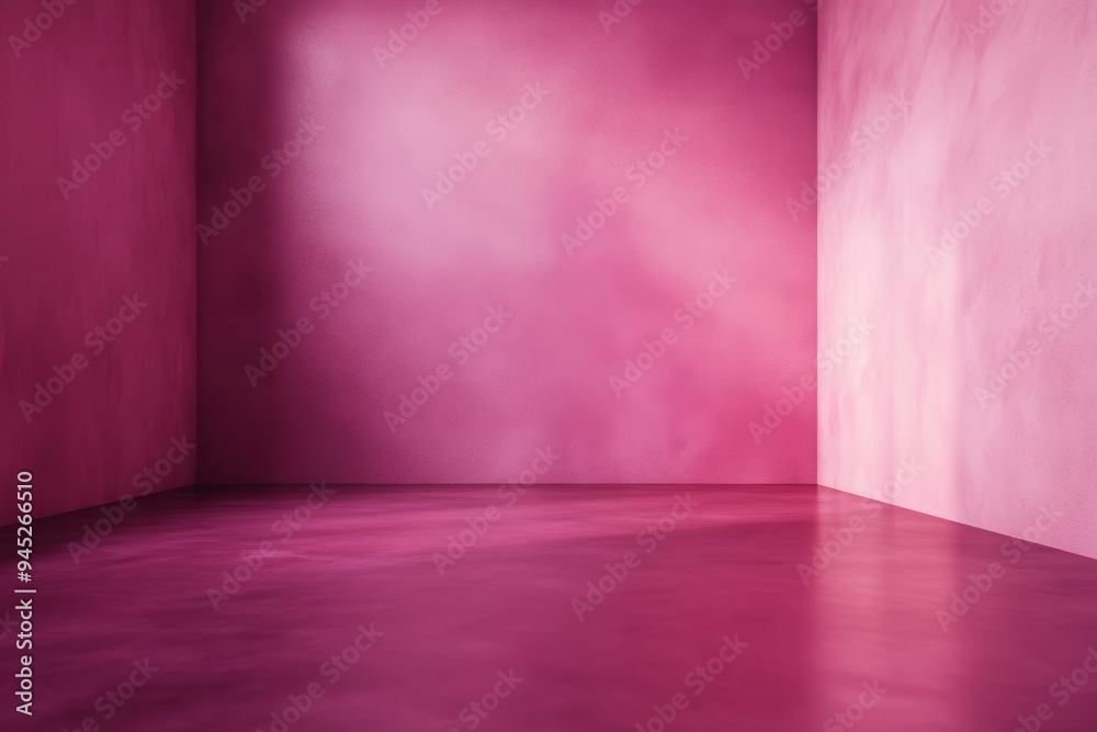 Poster pink and gradient light background with studio backdrops. clean display or clean room for showing pr