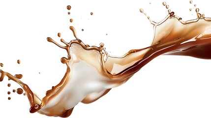 Coffee Splash on White Background