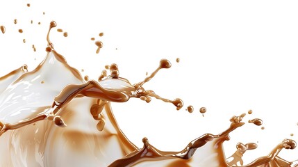 Coffee Splash on White Background