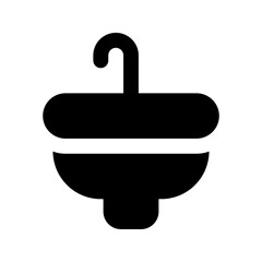 Obraz premium sink glyph icon