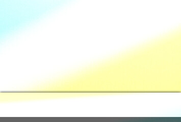 Obraz premium Autumn background blue yellow color studio room summer season backdop empty floor wall texture kitchen scene mockup platform for presentation promotion sale loft table cosmetic tropical pattern.