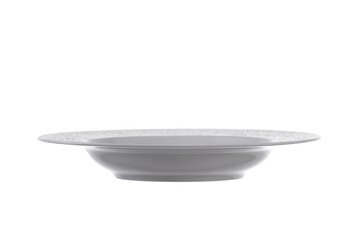 white large plate porcelain plate on white background