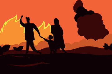 People are running away from war.