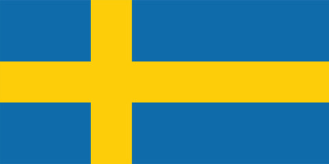 Flag of Sweden country vector design and illustration , National flag of Sweden 