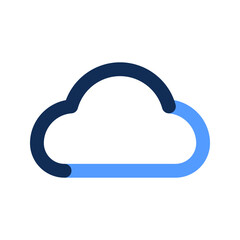 cloud outline color icon