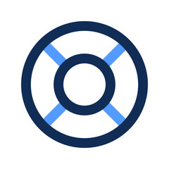 lifebuoy outline color icon